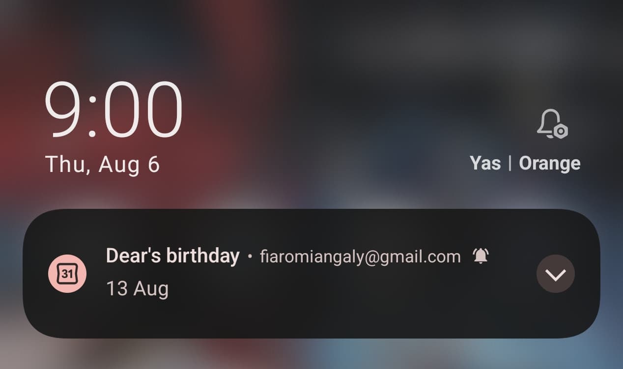 A 2026 calendar reminder marking the explorer's birthday