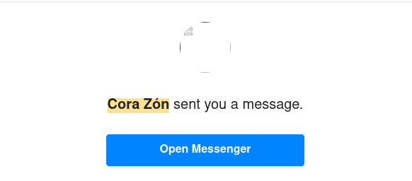 A 2019 notification: the first message between the two travellers